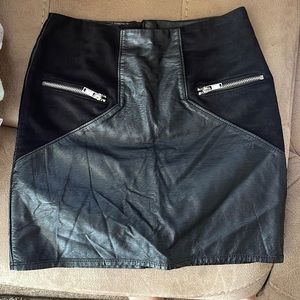 H&M leather skirt + bonus Windsor leather skirt